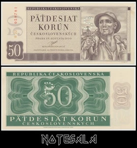Czechoslovakia 50 Korun 1950 P-71bs "S perfored" SPECIMEN UNC *RARE* - Picture 1 of 1