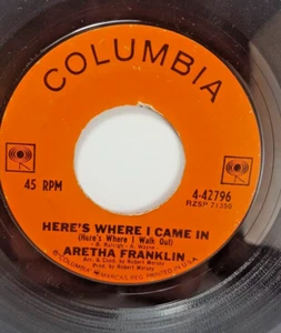 Aretha Franklin / Say It Isn't So / Here's Where I Came In 45 Columbia 42796 - Imagen 1 de 4