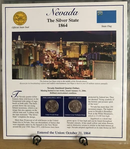 State Of Nevada From Statehood Quarters & Stamps Collection - Picture 1 of 2