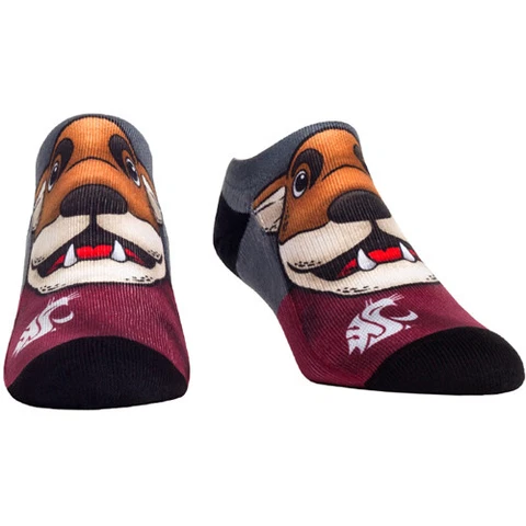 Women's Rock Em Socks Washington State Cougars Mascot Low Ankle-Length Socks Cover