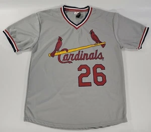 Tony Pena 26 St. Louis Cardinals MLB NL Promotion Night Gray Pullover Jersey XL - Bild 1 von 5
