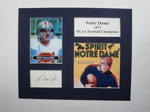 Notre Dame - 1977 NCAA Football Champions & Ken MacAfee Autogramm - Bild 1 von 2