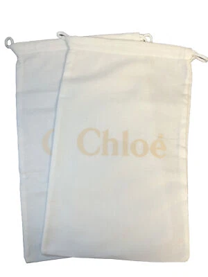 全新 Chloe 抽绳防尘袋 14 英寸 x 9 英寸,2 件套 — 第 1/3 张图片
