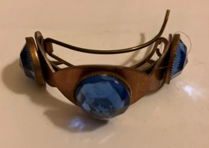 Vintage Haarspange aus Nachlass blau Strass - Bild 1 von 3