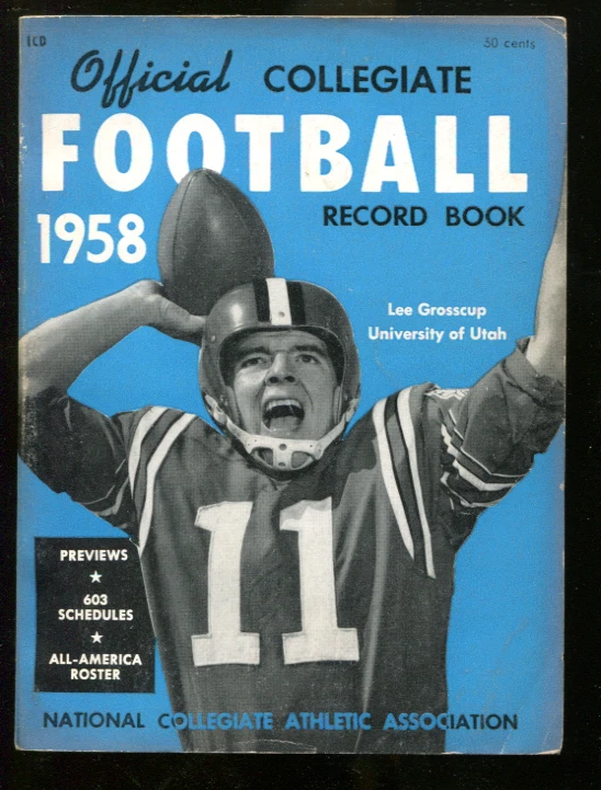 1958 NCAA Official Record Book Lee Grosscup Utah Ex 15677 - Image 1 of 1