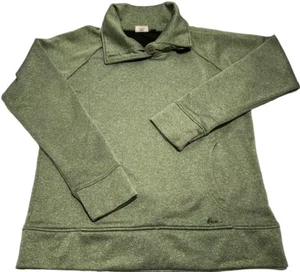 KAVU Sweatshirt Womens Green Thea Throw Pullover Button Funnel Neck Sz Large - Picture 1 of 13