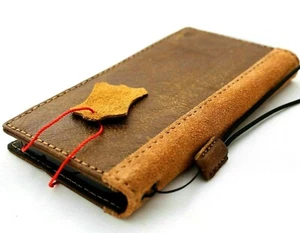 Genuine Leather Case for Google Pixel 5a 5G Book ID Wallet Vintage Soft Suede De - Picture 1 of 8