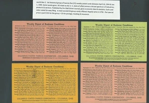 Tarjetas postales semanales de la Segunda Guerra Mundial de un grupo histórico de veinticinco (28) entre diciembre--- - Imagen 1 de 2