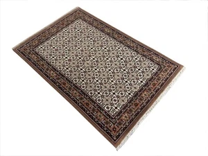 Tappeto Orientale Herati 200x300 Cm Fatto A Mano Beige Marrone Unico In Lana - Foto 1 di 8