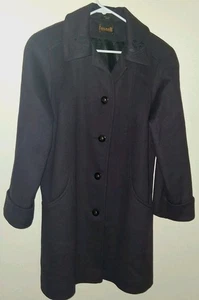 Abrigo Fen-nelli Vintage Medio Púrpura Lana Forrado Bordado Canadá Busto 46 - Imagen 1 de 7