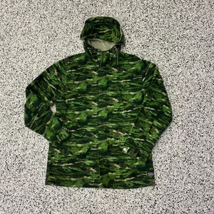 Levi's Green Camo Camouflage Cotton Canvas Chore Work Coat Hooded Jacket Medium - Picture 1 of 5