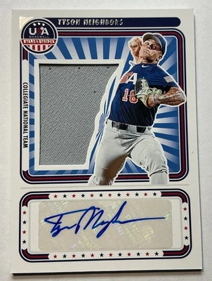 2024 Stars and Stripes Silhouettes Auto Game Worn Relic Tyson Neighbors 🇺🇸 - Image 1 of 4