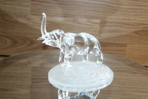 Elephant Lead Crystal D'ARGUES Paperweight Figurine 24% Art Glass France Vtg ! - Picture 1 of 12