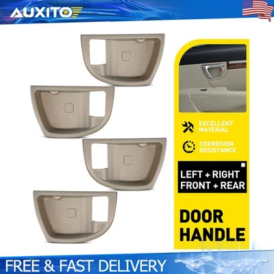 4 peças tampa interna de maçaneta lateral esquerda direita bege para Hyundai Santa Fe 2007-2012 - Imagem 1 de 4