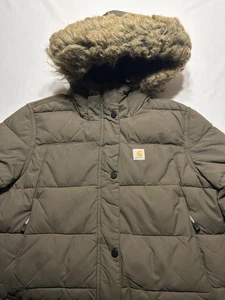 Carhartt Giacca Parka Donna Antipioggia con Cappuccio Tampone OC5456-W Taglia S - Foto 1 di 12