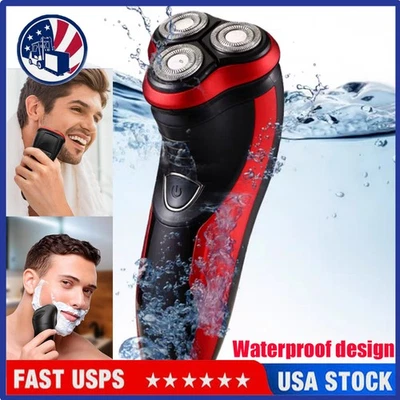 Electric Shaver Mens Razor Rotary Waterproof Pop-Up Trimmer Wet Dry Cordless US - Image 1 of 4