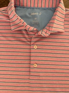 JOHNNIE-O NEWTON GESTREIFTES PERFORMANCE JERSEY POLO IN AZALEENROSA MEDIUM 010 - Bild 1 von 10