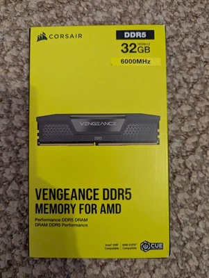 Corsair Vengeance 32GB (2x16GB) DDR5 6000mhz RAM - AMD Expo - Brand New & Sealed - Image 1 of 2