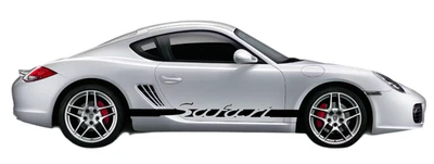 Juego de calcomanías gráficas laterales a rayas 987 Safari personalizadas Porsche Cayman 2005-2014 Foto 1 de 4