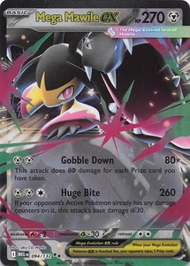 Mega Mawile ex - Doble Raro Holo ME01: Mega Evolution 094/132 casi nuevo - Imagen 1 de 2