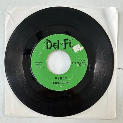 Ritchie Valens Donna / La Bamba 45 RPM Record on Del-Fi Green Label - Image 1 of 2