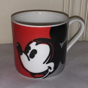 Mickey Mouse Kaffeebecher Tasse Walt Disney World At Home rot gelb grau 10 oz - Bild 1 von 6