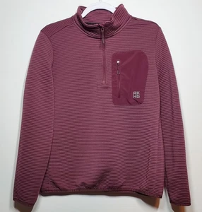 Alaskan Hardgear Men's L Burgundy 1/4 Zip Ribbed Pullover Duluth Trading Co   - Picture 1 of 9