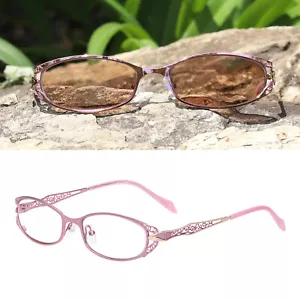 Moda Para mujeres Metal Borde Completo Gafas de Lectura Fotocromáticas Gafas de Sol Lector - Imagen 1 de 24