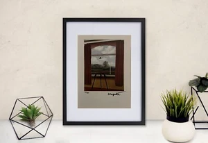 Orig. Hand-Signed René Magritte Print - COA, $3,500 Appraisal - Free Frame!. - Picture 1 of 12