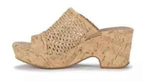 Baretraps Bethie women's sandals/flip-flops-natural cork-light brown-sz 9M - Picture 1 of 21