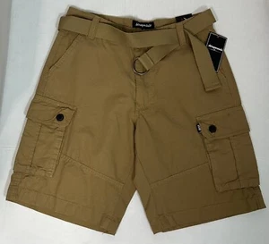 Aeropostale Herren Shorts Gr. 30 Cargo mit Gürtel Braun Britisch/Khaki Taschen Neu - Bild 1 von 4