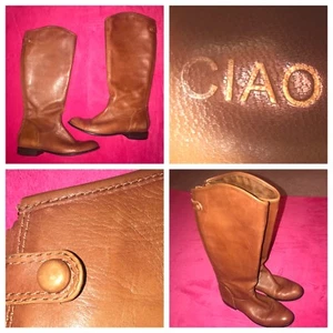 CIAO BELLA RITTSTIEFEL BRAUN/BRAUN REITENLEDER KNIEHOHE STIEFEL GRÖSSE-CB (6) DAMEN - Bild 1 von 12