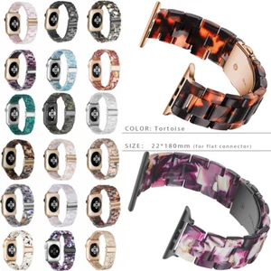 Tortoise Shell Resin Watch Band Strap Bracelet For Apple Watch Series 7 SE 6 5 4 - Bild 1 von 109