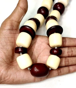 Tribal Tibetan Banjara Belly Dance Ethnic Necklace Bohemian Gypsy Resin Beads - Picture 1 of 6