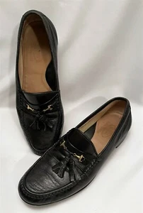 Church's Prima Classe Negro Hecho a Mano Cuero Borla Mocasín Vestido Zapato Para Hombre Talla 9 - Imagen 1 de 8