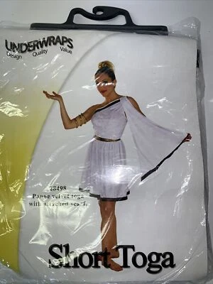 Underwraps Mujer Corto Toga Terciopelo Halloween Disfraz #28498 Nuevo En Paquete Foto 1 de 4
