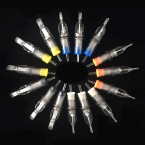 10, 20, 50Pcs tatuaje desechable cartucho agujas redondo liner shader rl, rs, rm, M1 - Imagen 1 de 10