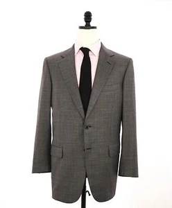 $4,800 BRIONI - Gray/Blue Check Hand Made Italy Blazer- 41S US - Picture 1 of 10