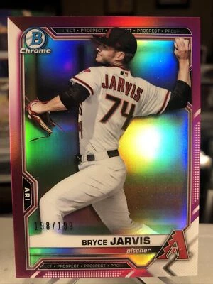 Bryce Jarvis 2021 Bowman Chrome Fuchsia Refractor Prospect RC SSP /199 ⭐️ MINT - Image 1 of 3