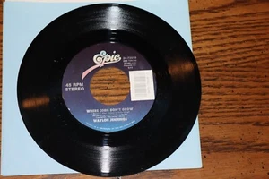 WAYLON JENNINGS VINYL 45 WHERE CORN DO T GROW B/W WAKING UP WITH YOU UNPLAYED - Picture 1 of 2