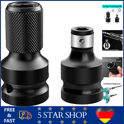 Schlagschrauber Bit Adapter 1/2 auf 1/4 Zoll Stecknuss Adapter 2 Stück - Bild 1 von 4
