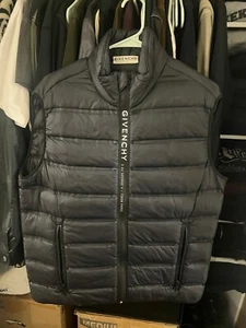 Givenchy Black polyester puffer vest lightweight size 46 S small 48 RARE - Picture 1 of 7