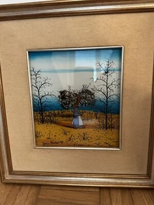 Cuadro Naif Eslovenia JOSIP BUCAR Paisaje Campano 1978 - Picture 1 of 1