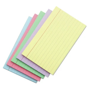 Universal 47256 5" x 8" Index Cards - Ruled, Assorted (100/PK) New - Picture 1 of 4
