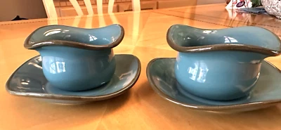 Juego de 2 cuencos y platillos de gres Southern Living at Home Toscan Tidbit Foto 1 de 4