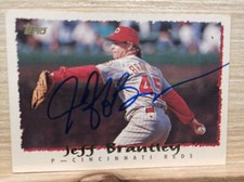 1995 Topps Jeff Brantley Signed Baseball Card #236 Cincinnati Reds