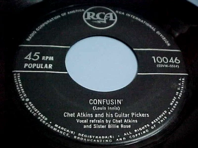 CHET ATKINS & SISTER BILLIE ROSE - CONFUSIN' / THE BIRTH OF THE BLUES (W/VOCALS) - Image 1 of 3
