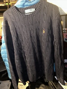 Polo Exclusive Of Decoration Mens Sweater Knit Large Blue Red Pony  - Picture 1 of 4