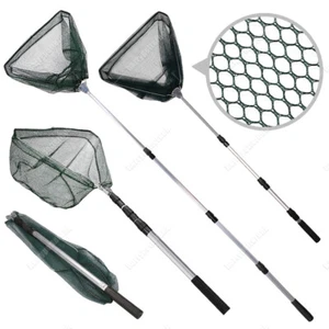Telescopic Folding Aluminum Handle Fishing Landing Net 3 Section Extending Pole - Picture 1 of 32