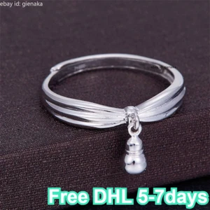 PT950 Pure Platinum 950 Shiny Gourd Men Women Adjustable Rings 3.4-3.6g - Picture 1 of 3